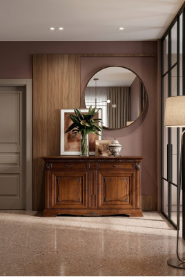 Chest of drawers, sideboard, chests of drawers, sideboard, living room, baroque, sideboard, XXL design, new.