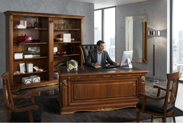 Office bookshelf XXL file cabinet noble luxury furniture antique style cabinet solid wood