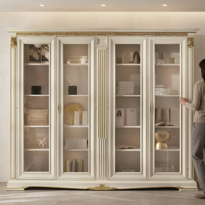 Office bookcase filing cabinet luxury Italian furniture antique cabinet solid wood