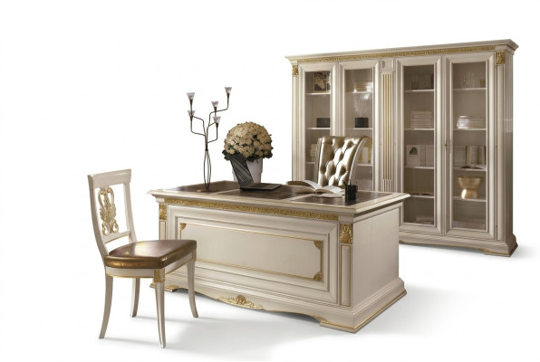 Desk Office Table Noble Solid Wood Tables Baroque Rococo Antique Style 186x91cm New