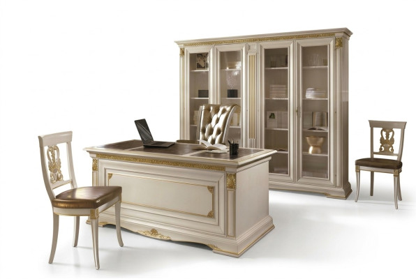 Office furniture study room desk cabinet chair 3-piece set solid wood
