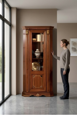 Display cabinet glass cabinet Baroque Rococo classical display cabinet cabinet display cabinet