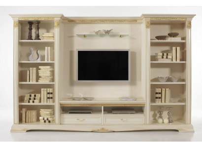 Wall unit TV wall solid wood style classic Italian living room furniture