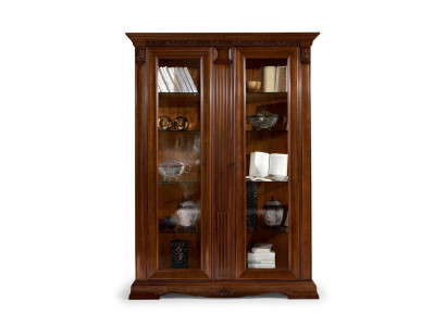 Classic display cabinet showcase display cabinet glass cabinet baroque rococo solid wood
