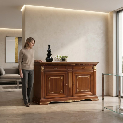 Dresser Sideboard Living Room Baroque Sideboard XXL Design New Solid Wood