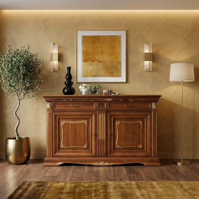 Dresser Sideboard Living Room Baroque Sideboard XXL Design New Solid Wood