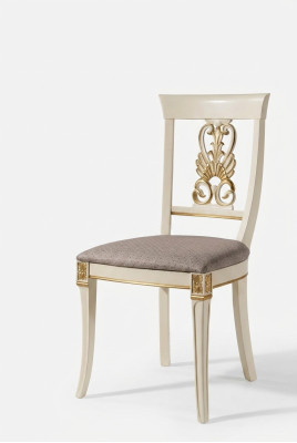Luxury Design Upholstered Chair Chairs Seat Backrest Solid Wood Dining Room Baroque
