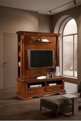 TV cabinet wall unit living room wall cabinet solid wood country house solid wood