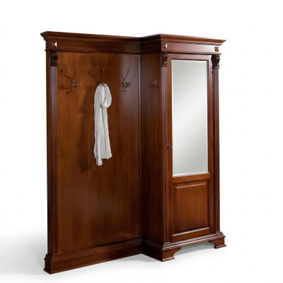 Hallway wardrobe set with cabinet and panel country-style furniture
