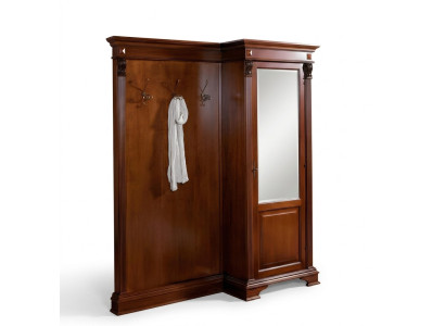 Hallway wardrobe set with cabinet and panel country-style furniture