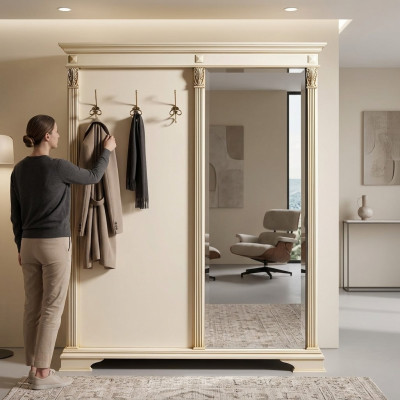 Wardrobe mirror hallway wardrobe white wardrobe panels wardrobe corridor Italy
