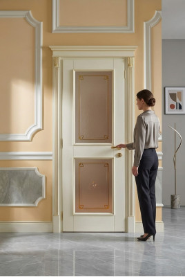 Door + frame interior doors baroque custom-made classical solid wood doors Italy new