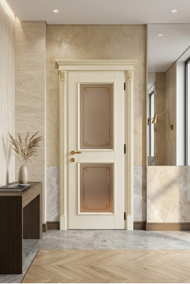 Door + frame interior doors baroque custom-made classical solid wood doors Italy new