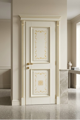 Interior doors Baroque Rococo custom-made with frame classic solid wood doors Italy