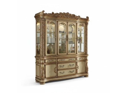 Luxury Display Showcase Cabinet Glass Antique Style Baroque Rococo