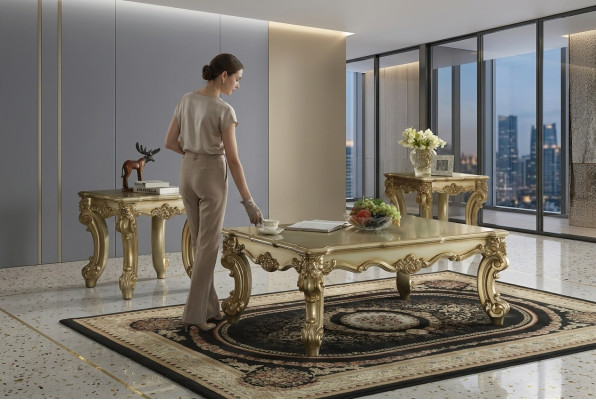 Noble Design Coffee Table Side Table Sofa Living Room Table Baroque