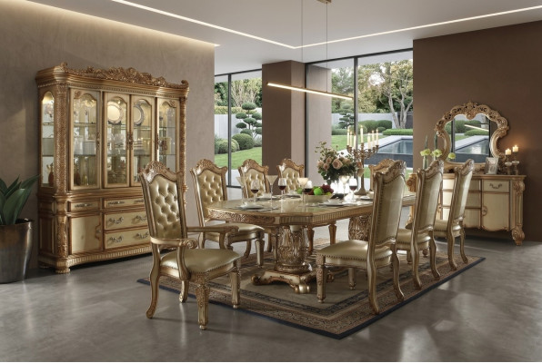 Royal 7-Piece Dining Room Set Dining Table 6x Chairs Baroque Rococo Style