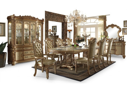 Royal 7-Piece Dining Room Set Dining Table 6x Chairs Baroque Rococo Style