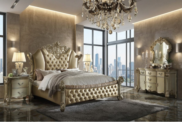 Decoration Bed Upholstery Design Luxury Hotel Double Beds Bedroom Leather