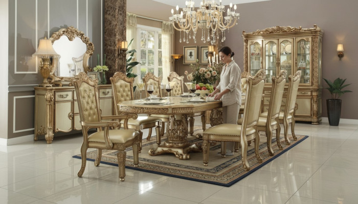 Golden Chesterfield Chair Designer Dining Room Furniture Luxurious Single Seater