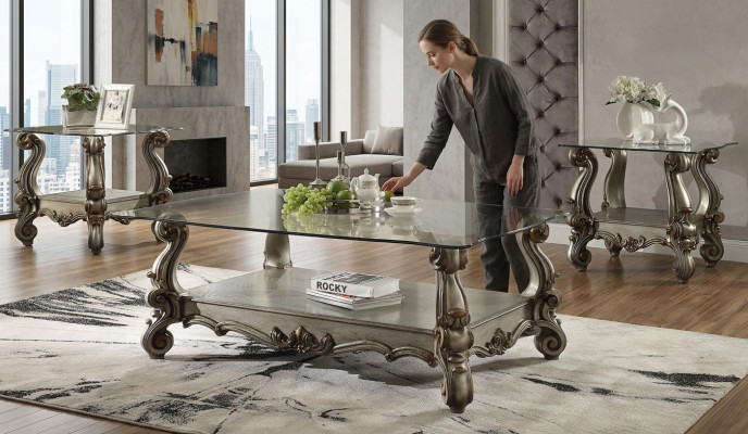 Noble designer coffee table side table sofa decoration living room table baroque