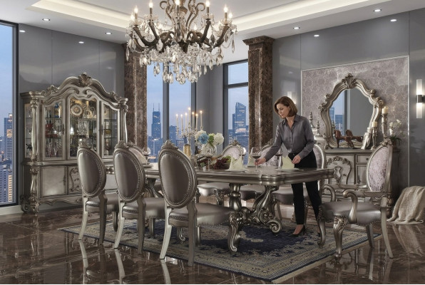 Dining room set ensemble table 8x chair dresser mirror baroque new 11-piece.