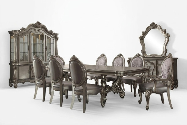 Dresser Luxury Display Cabinet Glass Antique Style Baroque Rococo