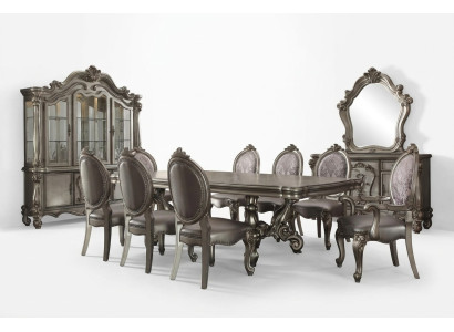 Dresser Luxury Display Cabinet Glass Antique Style Baroque Rococo