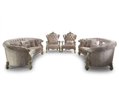 Sofa Suite Couch Upholstery Classic 4+4 Seater Set Chesterfield Sofas Upholstery