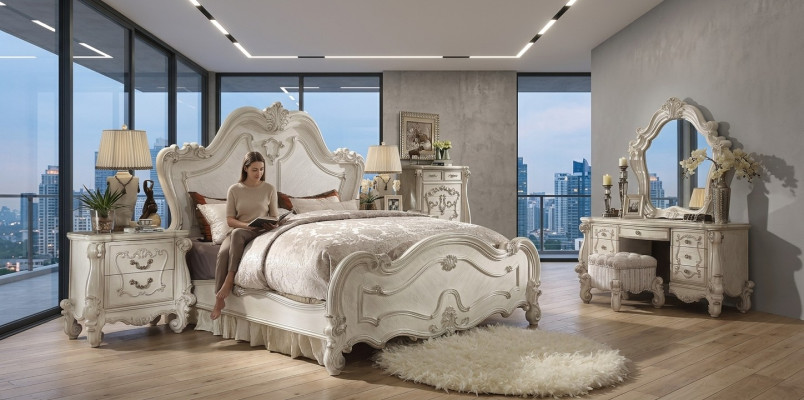 Classic bed double bed 2x bedside tables wood design beds new 3-piece set.