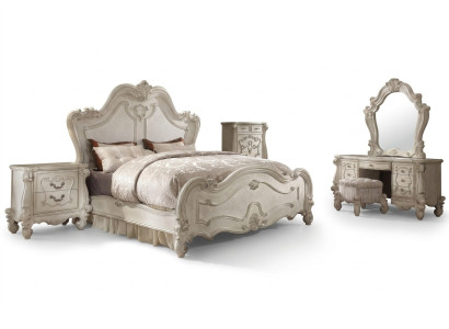 Classic bed double bed 2x bedside tables wood design beds new 3-piece set.