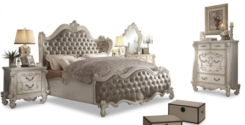 3-piece bedroom set: bed, 2 nightstands, console, double beds, hotel