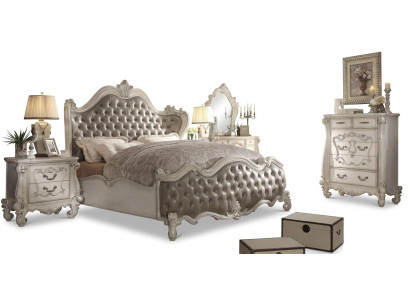 3-piece bedroom set: bed, 2 nightstands, console, double beds, hotel