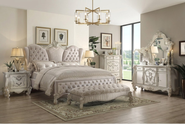 Classic bed double bed bed design 2x nightstands wood beds new
