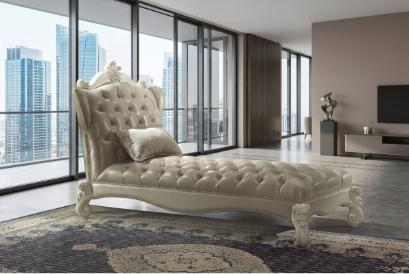 Chesterfield Chaise Longue Sofa Lounger Club Chaise Relax Lounge Leather Textile New
