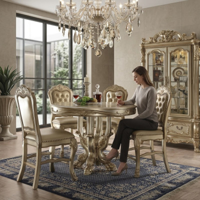 Round dining room round table wood tables round classic baroque rococo furniture new