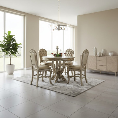 Round dining room round table wood tables round classic baroque rococo furniture new