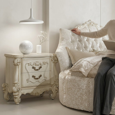 Design bedside table side table console tables furniture wood baroque rococo new