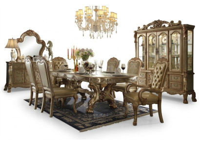 Royal dining table designer Chesterfield 6x chairs complete set 7-piece set