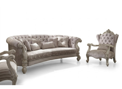 Chesterfield Sofa 4-Seater Couch Upholstery Luxury Classic Textile Sofas Baroque