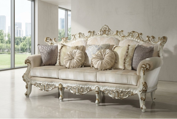Luxury Sofa Design Couch Upholstery Classic Furniture Three-Seater Three-Seater