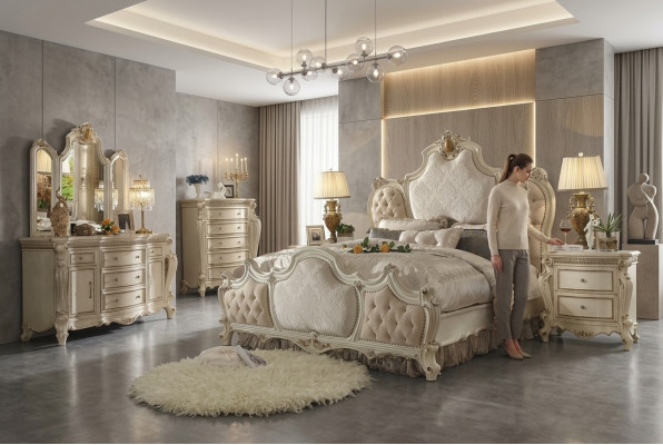 Bed Luxury Upholstered Design Double Beds Matrimonial Hotel Sleep Room Textile