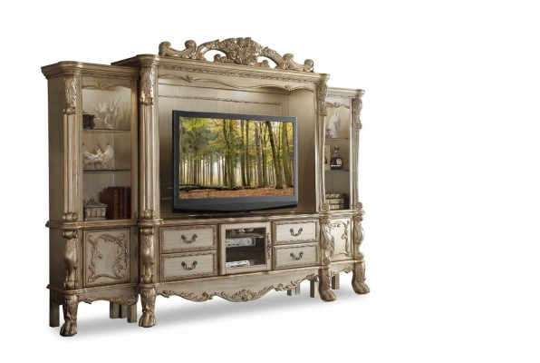 TV wall wood style baroque shelf living room furniture cabinet new classic