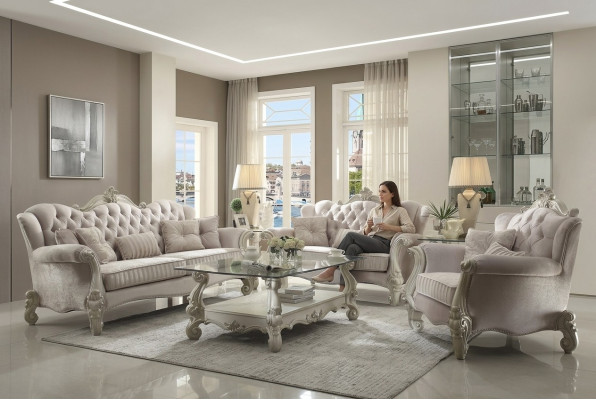 Luxury Furniture Sofa Set Couch Decor Sofa Upholstery 3+2+1 Seater + Coffee Table