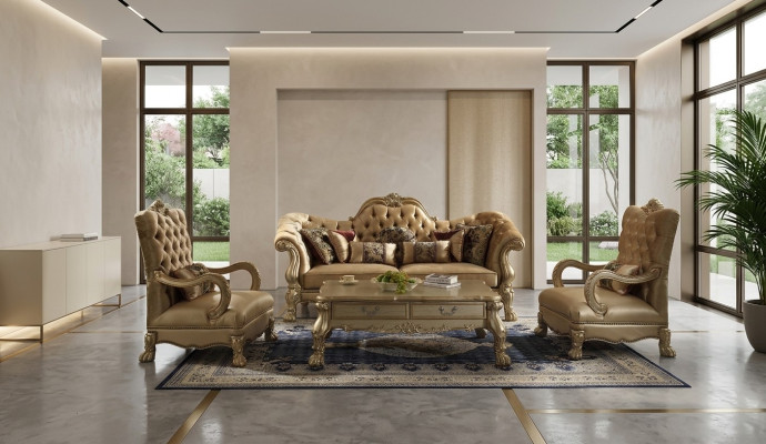 Luxury furniture sofa set couch sofa upholstery 3+1+1 seater with coffee table