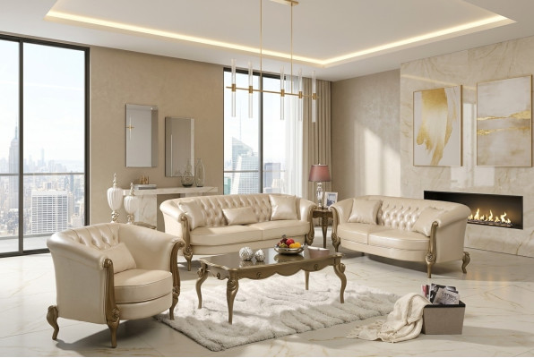 Luxury furniture sofa set couch sofa upholstery 3+2+1 seater with coffee table couches