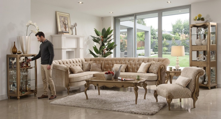 Sectional L-shaped sofa couch design couches upholstery fabric sofa set wood sofas