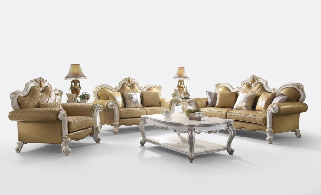 Classic Sofa Set 3+2+1 Seater Leather Sofa Couch Leather 3-Piece Set