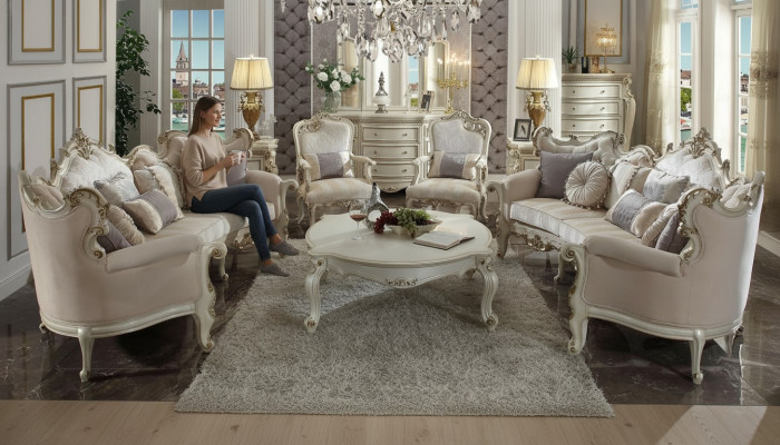 Luxury Furniture Sofa Set Couch Sofa Upholstery 4+4+1+1 Seater with Coffee Table