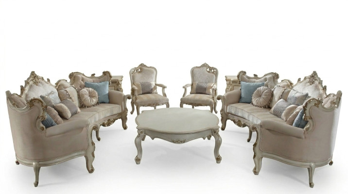 Luxury Furniture Sofa Set Couch Sofa Upholstery 4+4+1+1 Seater with Coffee Table